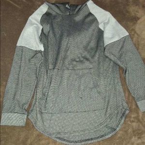 mens gray textured hoodie